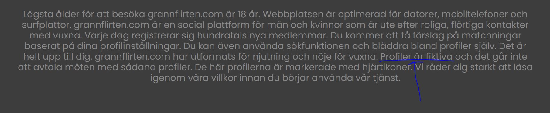 profiler ar fiktiva granflirten